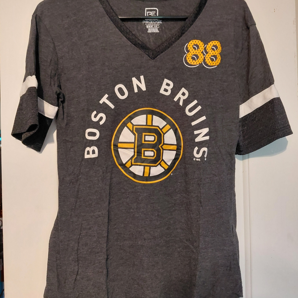 Pro Edge Gray Boston Bruins Women's Jersey Top